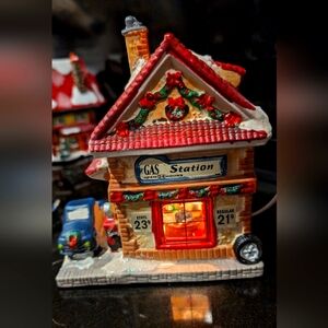 Christmas village Gas Station